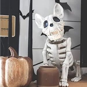 🧡🖤 Halloween Skeleton frenchie Dog Decoration with banner 🖤🧡